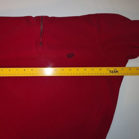 Chaps Men's Size Medium Long Sleeve Crew Neck Loose Fit 1/4 Zip Shirt - Picture 5 of 5